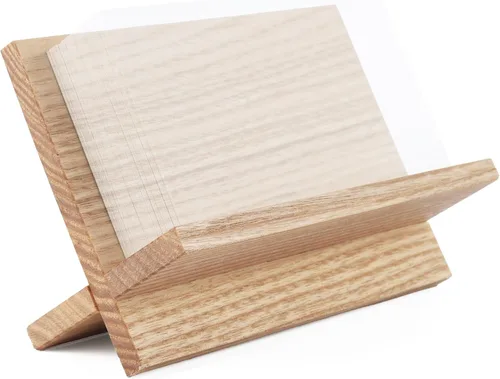 Vista 8 de Juego de 3 tarjeteros para escritorio, soporte para tarjetas pequeñas de madera negra, soporte profesional para tarjetas de presentación, soporte