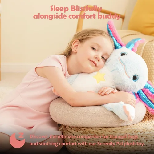 Vista 3 de Micling Animal de Peluche con Peso - Ajolote Azul 4.5 libras, Ideal para Necesidades Sensoriales, Autismo y Ansiedad Comodidad y Relajación tanto