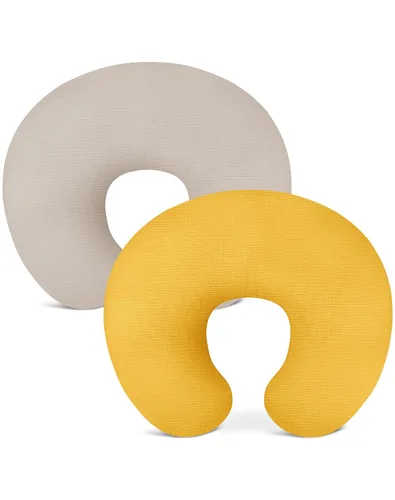 Vista 10 de Fundas de almohada de lactancia, funda de muselina para almohadas de lactancia, cómodas para bebés niñas y niños (beige)