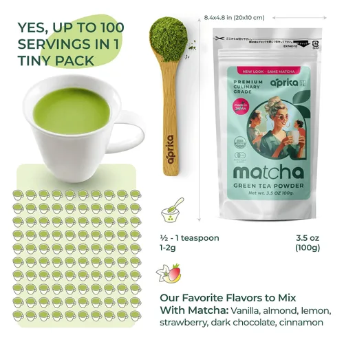 Vista 4 de Paquete ceremonial de 3.5 onzas + 3.5 oz Matcha de grado culinario de Japón
