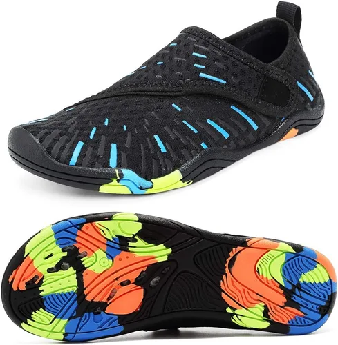 Vista 2 de Zapatos acuáticos para niños y niñas, suela ligera y cómoda, fácil de caminar, calzado acuático y deportivo antideslizante