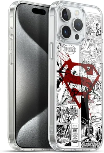 Vista 69 de Head Case Designs Funda de gel con licencia oficial de Superman DC Comics Collage Comicbook Art [protección de grado militar] compatible con Apple