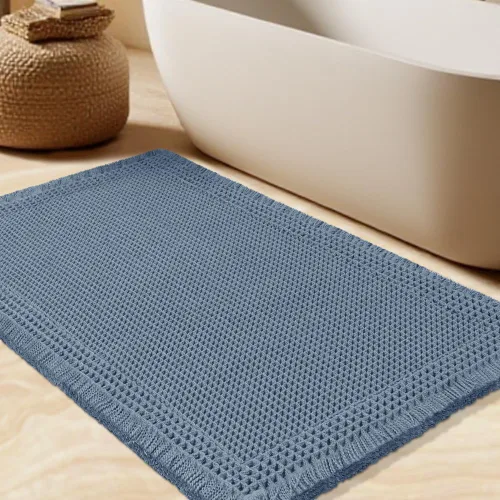Vista 62 de Tapete de baño con diseño de gofre, moderno, bohemio, absorbente, antideslizante, ultrasuave, lavable a máquina, con letra de baño, dormitorio