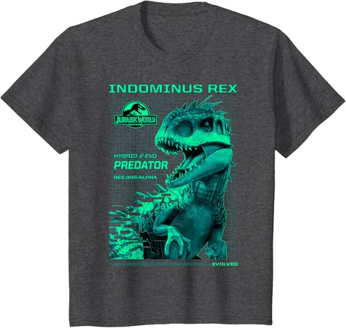 Vista 38 de Jurassic World Indominus Rex Hybrid Predator T-Shirt Small Negro