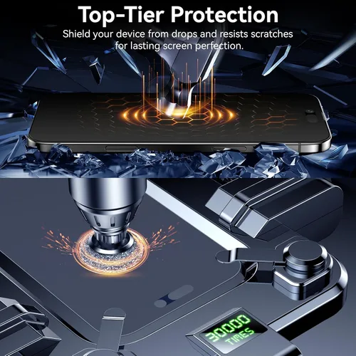 Vista 5 de Esanik Paquete de 2 protectores de pantalla de vidrio mate para iPhone Air, antirreflejo y antiespía, antirreflejante, suave como la seda, dureza