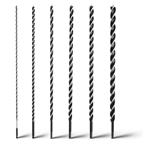 Vista 10 de 6 brocas de taladro de 18 pulgadas de largo, vástago hexagonal de cambio rápido para madera blanda y dura, plástico, paneles de yeso