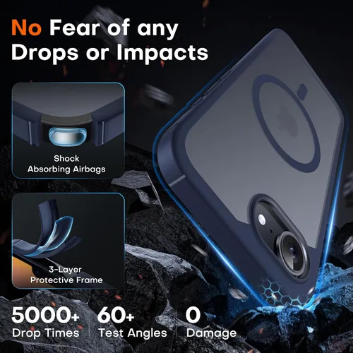 Vista 543 de TOCOL Funda para iPhone 11, compatible con Magsafe, protección completa de cámara, imanes integrados, protección contra caídas, funda translúcida