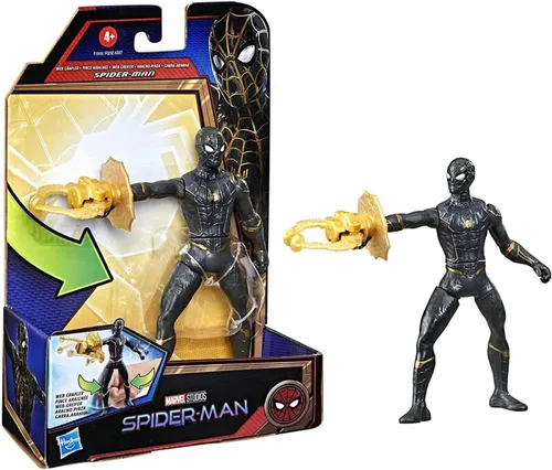 Vista 3 de Spider-Man Marvel - Figura de acción inspirada en la película de 6 pulgadas con función de ataque, para niños a partir de 4 años