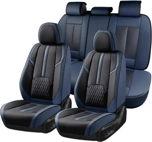 Vista 49 de Coverado Funda de asiento de automóvil, funda de asiento delantero para automóvil, protector de asiento de automóvil de cuero impermeable, fundas