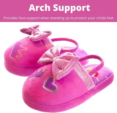 Vista 3 de Disney Girls Princess Slippers - Fuzzy Slippers Tangled, Little Mermaid, Beauty and the Beast (size 5-10 Toddlersize 11-12 Little Kid)