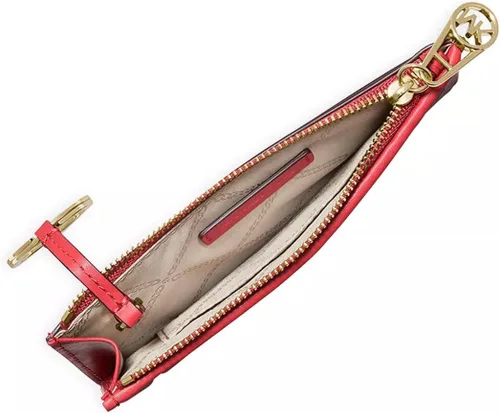 Vista 3 de MICHAEL Michael Kors Signature Jet Set - Estuche para tarjetas tamaño mediano delgado carmesí Carmesí M