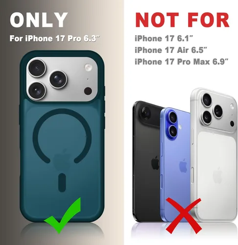Vista 1031 de Funda para Google Pixel 10 Pro XL, cubierta magnética mate, color negro Fit for MagSafe, Screen Protector included, Shockproof Military Grade