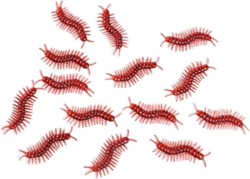 Vista 5 de Cooplay 30 piezas vintage simuladas de plástico falso ciempiés escolopendra insectos broma broma trucos terroríficos insectos para adultos divertido