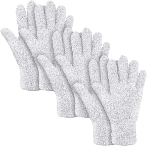 Vista 9 de Patelai 12 pares de guantes de microfibra para plantas y hojas, talla S Colores surtidos