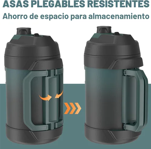 Vista 6 de Zukro Jarra de agua de 1 galón, botella de agua grande con aislamiento de triple pared de un galón con popote y boquilla, mantiene el frío 48 horas