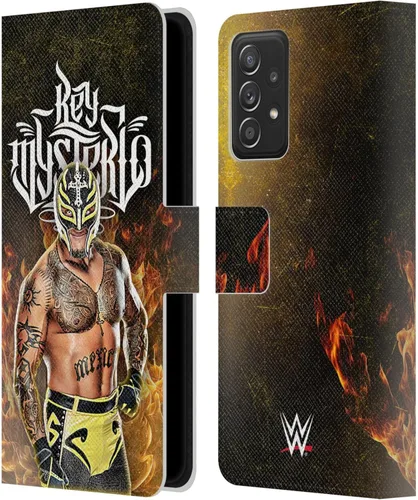 Vista 8 de Head Case Designs WWE Glow Rey Mysterio - Funda de piel con licencia oficial compatible con Samsung Galaxy A53 5G (2022)