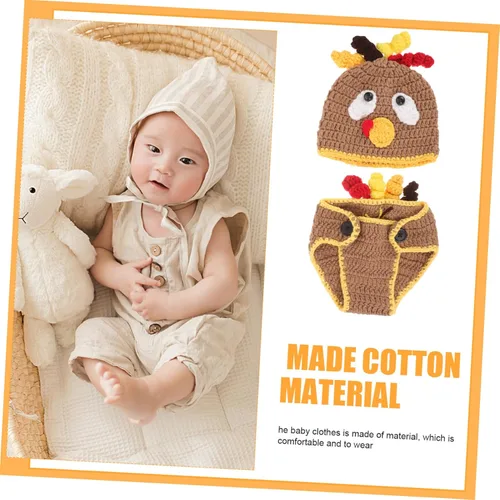 Vista 8 de Didiseaon 1 conjunto de ropa de fotografía para bebé, trajes para niños, pantalones cortos recién nacidos, accesorios de fotos de Papá Noel, disfraz