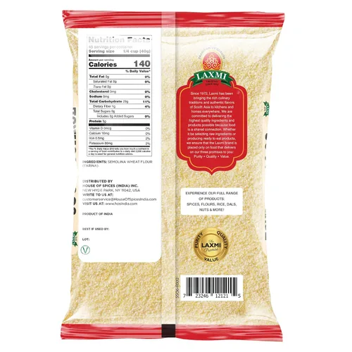 Vista 2 de Laxmi Brand Sooji 4 lb