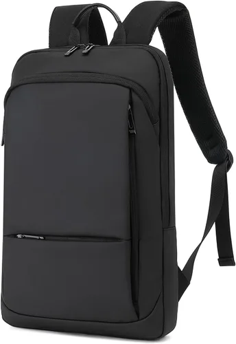 Vista 8 de AUGUR Mochila delgada de negocios para hombres y mujeres de 15.6 pulgadas, resistente al agua, mochila para laptop con cargador USB, mochilas