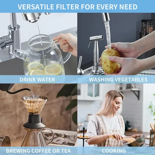 Vista 6 de Paquete de 3 cartuchos de filtros para grifos (FR-200, FF-100), repuesto para filtro de grifo Brita®, filtro de agua compatible con sistemas