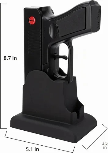 Vista 9 de Abridor de botellas de sacacorchos de vino con pistola eléctrica, batería inalámbrica con base de funda recargable, abre automáticamente vinos Negro