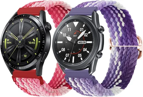 Vista 10 de Qimela Paquete de 2 correas deportivas compatibles con Samsung Galaxy Watch 7 6 5 4 1.575 in 1.732 in, Galaxy Watch 6 4 Classic Band 1.654 in 1.811