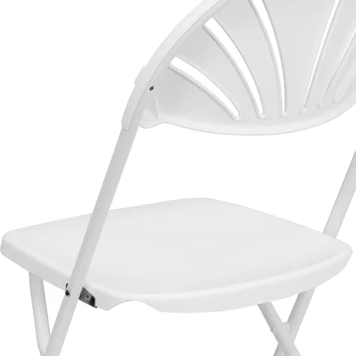 Vista 13 de Flash Furniture HERCULES Series - Silla plegable con respaldo de plástico blanco de 650 libras