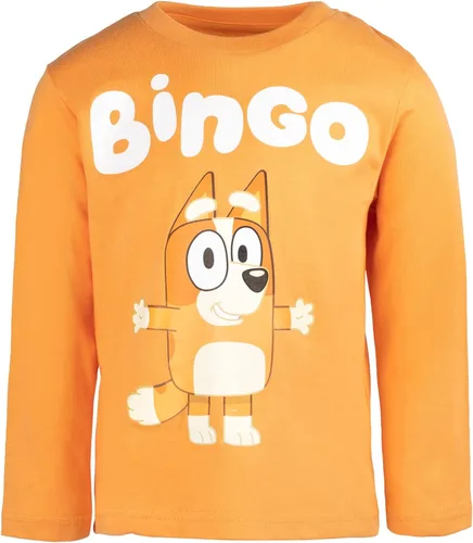 Vista 3 de Bluey Paquete de 3 camisetas gráficas de manga larga para niños