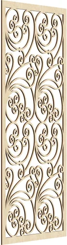 Vista 8 de 9 3/8"W x 24 3/8"H x 1/4"T Marilla Decorativos Paneles de Pared de Madera Calado, Abedul