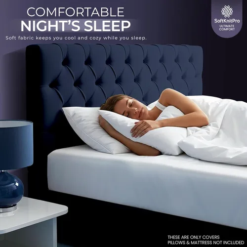 Vista 7 de Protector de colchón impermeable y fundas de almohada, tamaño King, incluye 2 protectores de almohada con cremallera y 1 juego de funda de colchón