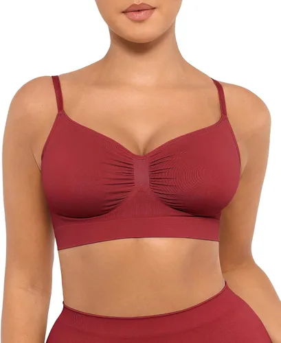 Vista 12 de FeelinGirl Bralettes para mujer con soporte, sujetadores cómodos sin aros, sin costuras, para uso diario