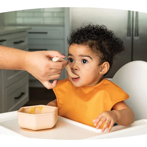 Vista 6 de Tiny Twinkle Cuchara para bebé, cuchara de alimentación para bebés sin BPA, cuchara de silicona para bebés, cucharas para bebés, artículos