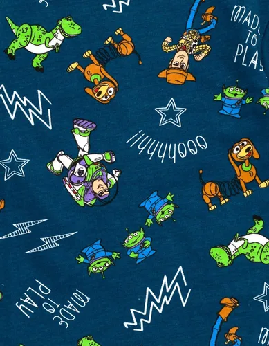 Vista 4 de Disney Mickey Mouse Lion King Pixar Toy Story - Conjunto de camiseta y pantalones cortos de felpa francesa para niño grande