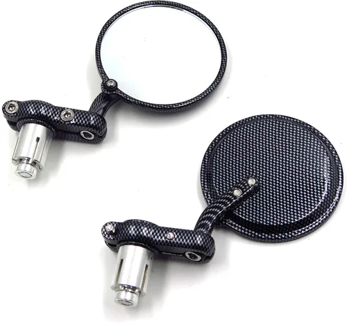 Vista 3 de Espejos laterales con barra para motocicleta, fibra de vidrio, 1 pulgada, para motocicletas Honda, Kawasaki, Suzuki, Yamaha, Ducati