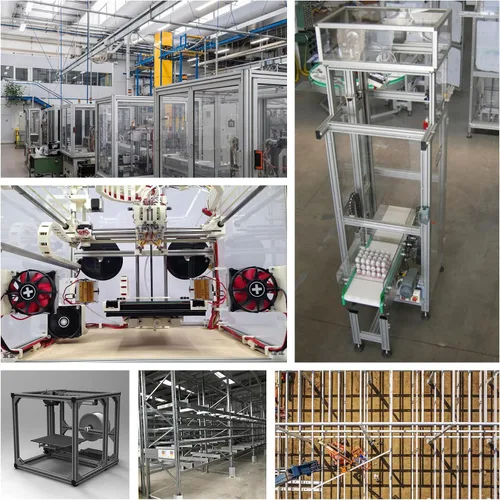 Vista 7 de 10 piezas de refuerzo de soporte de esquina interior 2020, soportes de extrusión de aluminio plateado, conector de soporte L de 2 agujeros