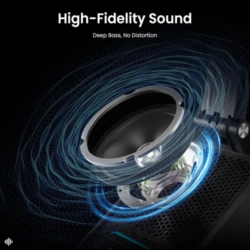 Vista 4 de Soporte para teléfono celular con altavoz Bluetooth de inducción inalámbrica instantánea, sin necesidad de emparejamiento Bluetooth, conexión en 1