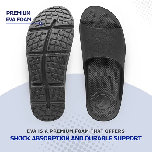 Vista 3 de Pure Stride Sandalias terapéuticas, sandalias ortopédicas para fascitis plantar, metatarsiano y espolones de talón, para aliviar el dolor y soporte