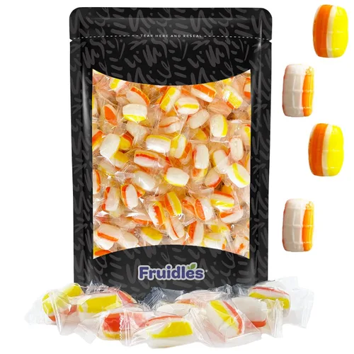 Vista 6 de Fruidles Paletas de maíz de Halloween, bolas y barriles, ideales para rellenos de bolsas de golosinas de fiesta de Halloween, envueltas