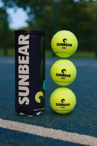 Vista 4 de Sunbear Pelotas de pádel – Pro Edition 3 unidades Pelotas presurizadas de calidad de torneo para tenis de pádel – rebote rápido y animado, fieltro