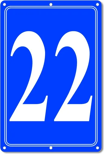 Vista 11 de Premium Aluminum Number Signs, Metal 12" X 8" Blue Numbered Sign Outdoor for Parking Lots, Floor, Dock, Court, Aisle, Field, High Visibility, No