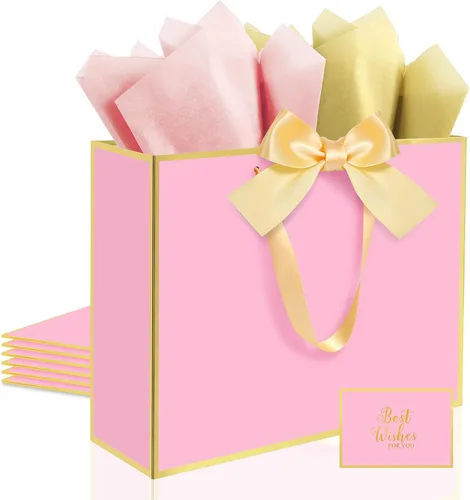 Vista 17 de Ethhqu Bolsas de regalo grandes con asas