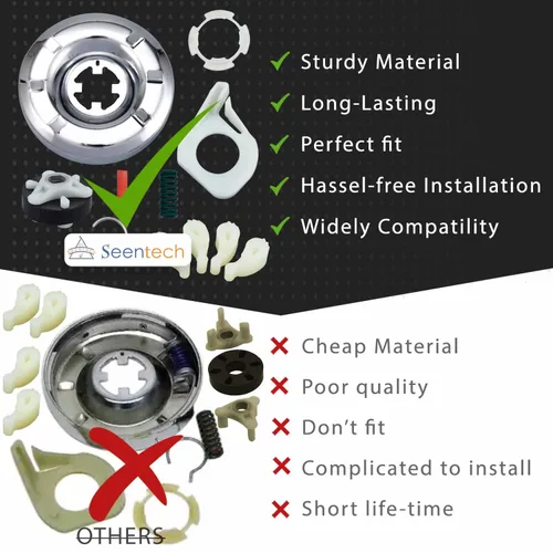 Vista 5 de Kit de acoplamiento de motor resistente 285753A, kit de embrague de lavadora 285785, perro agitador de lavadora 80040 de Seentech - Compatible