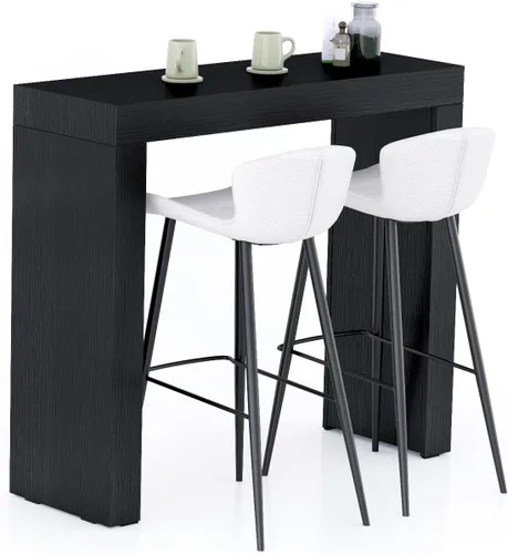 Vista 22 de Mobili Fiver Evolution - Mesa alta de bar de cocina fabricada en Italia Ahorra Espacio, Mesa de altura de mostrador montada en la pared para 1
