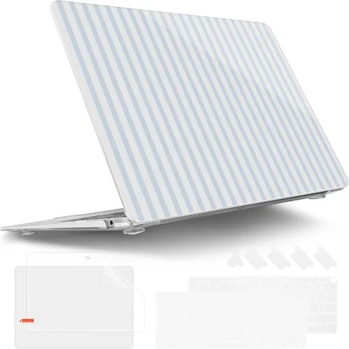 Vista 17 de Tuiklol Para MacBook Air de 13 pulgadas (versión 2021-2018) M1 A2337/A1932/A2179 con pantalla Retina Touch ID, carcasa rígida de plástico y cubierta