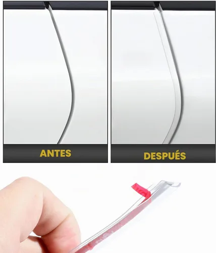 Vista 4 de AOCISKA Protectores de puerta de automóvil de 16 pies, ajuste universal de goma en forma de U, moldura transparente de borde de puerta automotriz