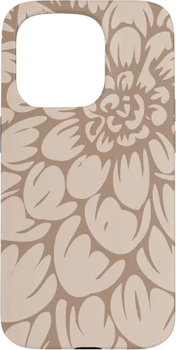 Vista 14 de iPhone 16 Cute Brown and Tan (Beige) Designer Flower Petals Case