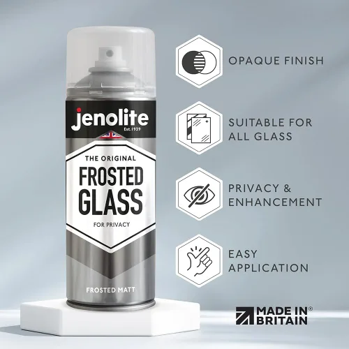 Vista 5 de JENOLITE Pintura para Vidrio Esmerilado Acabado Mate Opaco Espray para Ventanas para Mayor Privacidad Semitransparente para Ventanas y Puertas