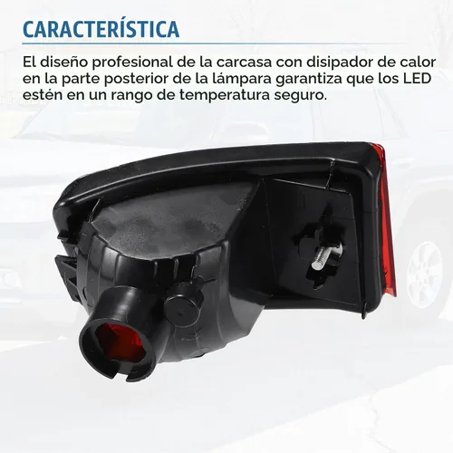 Vista 7 de uxcell Lámpara de luz reflectora de parachoques lateral trasero derecho para Toyota 4Runner 2003-2005 rojo