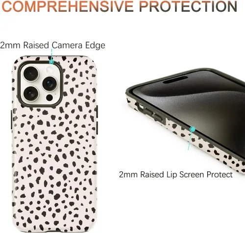 Vista 5 de uCOLOR Funda compatible con iPhone 15 Pro [probada en caídas de 8 pies] compatible con MagSafe - Funda protectora de lujo de diseñador de la serie