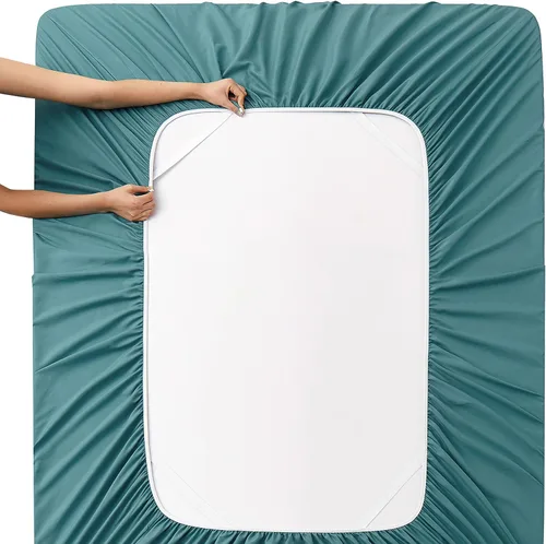 Vista 96 de Manyshofu Juego de sábanas de tamaño individual con bolsillos extra profundos, sábanas y fundas de almohada de 1800 hilos de lujo para hotel, juego